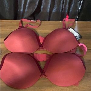 2 Maidenform Comfort Dream Wire Bra Red 38B set